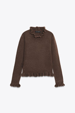 RUFFLE KNIT SWEATER - Zara фото 4