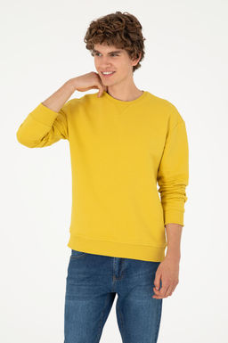 Мужской желтый базовый свитшот Неожиданная скидка в корзине