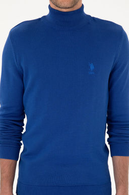 Erkek Slim Fit Yar_m Bal_k__ Yaka Saks Kazak - U.s. polo assn фото 6