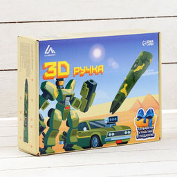 3D ручка Luazon, с дисплеем, с пластиком ABS и PLA в комплекте, хаки - Luazon home фото 12
