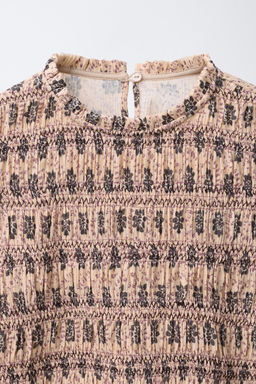 PRINTED ELASTICATED TOP - Zara фото 3