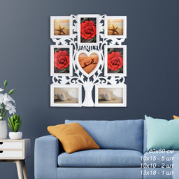 Фоторамка коллаж Дерево 40х50 см / R01-1 /уп 18/ 8 фото белая - ГалеонТрейд фото 4