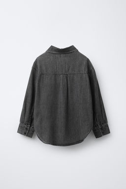 DENIM SHIRT AND RIB T-SHIRT PACK - Zara фото 2