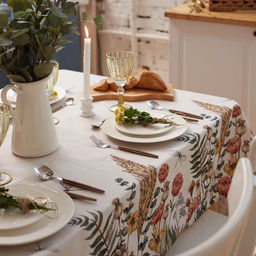 Скатерть «Этель» Kitchen collection, 149×220 см, 100% хлопок, репс 210 г/м²