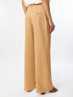 Брюки-палаццо из хлопка с защипами - Vilatte фото 4