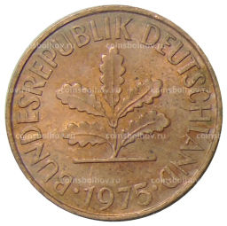 Монета 2 пфеннига 1975 года G Германия