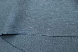 Лен с вискозой с эффектом мятости цв.Лазурно-серый меланж, ш.1.45м, лен-53%, вискоза-47%, 195гр/м.кв - Купава фото 2