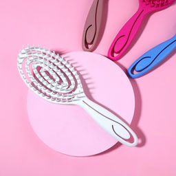 Расчёска для сушки волос, массажная, 7×23.5 см, МИКС