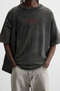 CONTRAST PRINT KNIT T-SHIRT - Zara фото 6