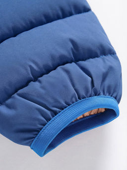 Куртка женская стёганая с капюшоном с графеновой подкладкой синего цвета 9624_1S