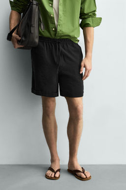 BERMUDA FLUIDA RELAXED FIT / Negro - Zara фото 2