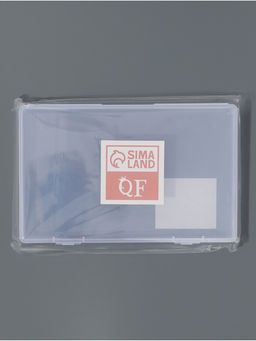 Бокс универс с крышкой 1секц 17,4*10,8*2,6см прозрач пакет накл QF