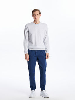 Bisiklet Yaka Uzun Kollu Erkek Sweatshirt