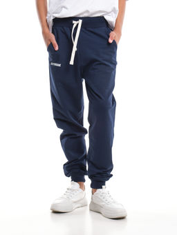 Брюки для мальчика на резинке черные 22-6002 синий