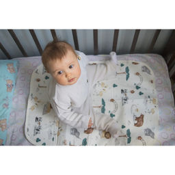 Пеленка на непромокаемой основе, 50*70 см Зверята - Крошка я фото 2