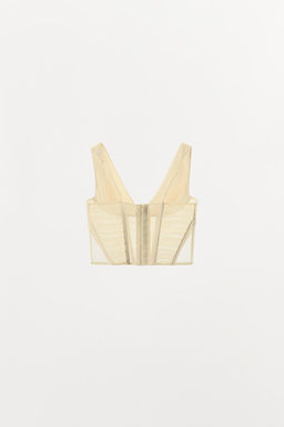 COMBINED SATIN CORSET TOP - Zara фото 6