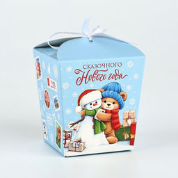 Цена за 5 шт. Бонбоньерка новогодняя Сказочного Нового года, 7.5?8?7.5 см