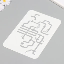 Пластиковый трафарет для творчества «Трубопровод», шаблон, 16×24 см