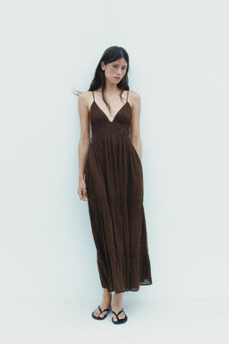 GAUZE MIDI DRESS