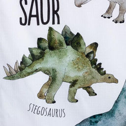 Полотенце Этель Dinosaur, 70х140 см, 100% хлопок 160гр/м2  фото 2