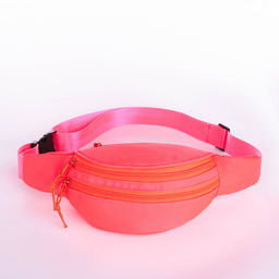 Поясная сумка на молнии, 2 кармана, цвет коралловый - Simaland фото 2