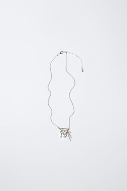 COLLAR COLGANTES LLAVE, LAZO Y CANDADO / Plata - Zara фото 2
