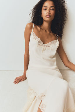 Camis?n lencero de viscosa con ribetes de encaje - H&m фото 6