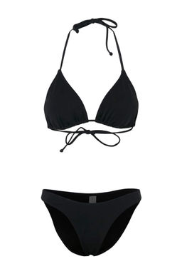 Siyah Ucgen Kapl? Dusuk Bel High Leg Basic Bikini Tak?m? TBESS26BT00083