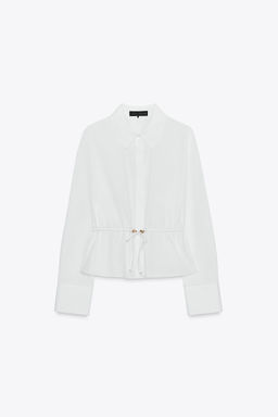 TOPSTITCHED POPLIN SHIRT - Zara фото 6