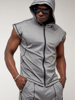 Спортивный костюм летний мужской светло-серого цвета 2262SS - FUYOUKAI фото 14