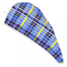 Чалма для бани и сауны "Осетинская клетка" 28х62см, вафельное полотно, хлопок 100%, плотность 245г/м2, на картоне, "Домашняя мода" (Россия)