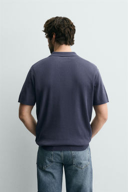 RIB KNIT POLO SHIRT - Zara фото 3