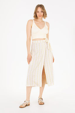 U. S. Polo Assn Женская тканая юбка цвета экрю - U.s. polo assn фото 7