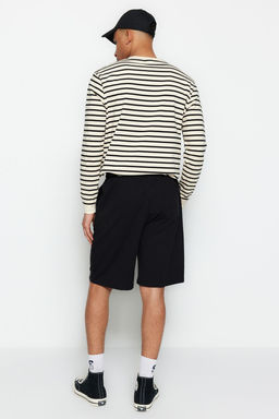 Basic Siyah Oversize/Genis Kesim Lastik Belli Bagc?kl? Sort TMNSS22SR0257