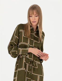Kahverengi Comfort Fit Dokuma Elbise - Pierre cardin фото 4