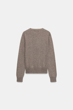 DIAMOND-PATTERN WOOL SWEATER - Zara фото 3