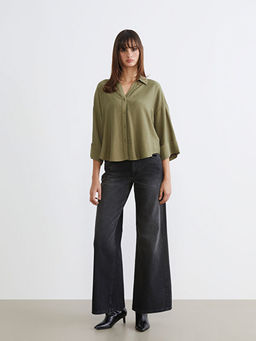 Wideleg Kad?n Jean Pantolon