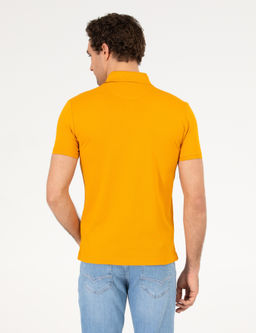 Желтая приталенная базовая футболка - Cacharel фото 5