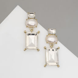 Серьги с жемчугом Бусина графиня, цвет белый в золоте