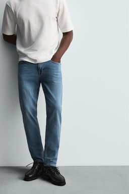 JEANS SLIM FIT / Azul medio - Zara фото 5