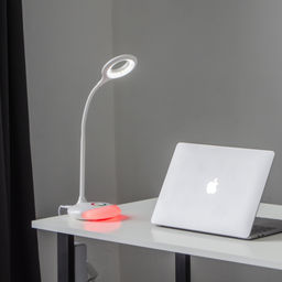 TLD-535 White/LED/250Lm/5500K/Dimmer Светильник настольный с ночником RGB, 4W. Встроенный аккумулятор 1800mAh. Сенсорный выключатель. Белый. TM Uniel.
