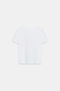 CAMISETA ESTAMPADO FLORES / Blanco