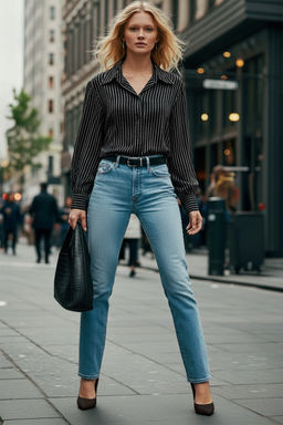 Siyah Dokulu Cizgili Dokuma Gomlek TWOAW26GO00074 - Trendyolmilla фото 5