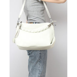 Сумка женская натуральная кожа JRP-8917-9, 1отд+карм/перег, плечевой ремень, белый SALE 259894 - Adelia фото 10