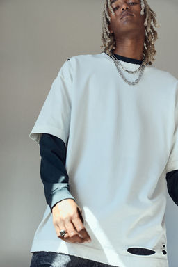 Camiseta con efecto desgastado Oversized Fit - H&m фото 2