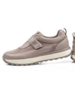 03-A238-5 DK. BEIGE Кроссовки женские (натуральная кожа)