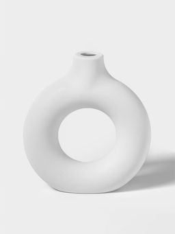 Ваза для сухоцветов Ring, пластик, 3.8×13.5×14.7 см, 250 мл, белая