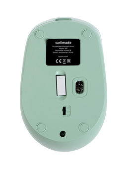 Мышь WELLMADE M03, беспроводная, оптическая, 1200 dpi, зеленая