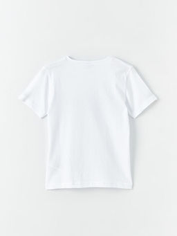 Bisiklet Yaka Bask?l? Erkek ?ocuk Ti??rt ve Deniz ?ortu - Waikiki фото 3