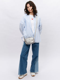 LACCOMA сумка Доминика-серебристый эко кожа хлопок